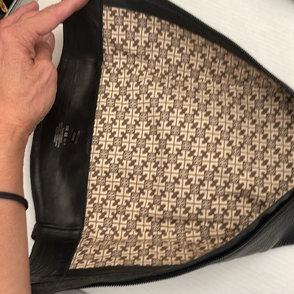 TORY BURCH ALAINA BLACK PEBBLED LEATHER BOOTS WOMENS SIZE 8M - Picture 10 of 16